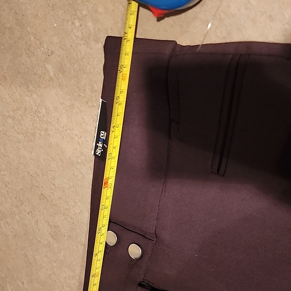 STYLE & CO Women's Tummy Control Comfort Waist Brown Dress Pants Size 12 Petite - Picture 13 of 16